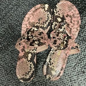 Tory Burch miller sandal pink and black size 7